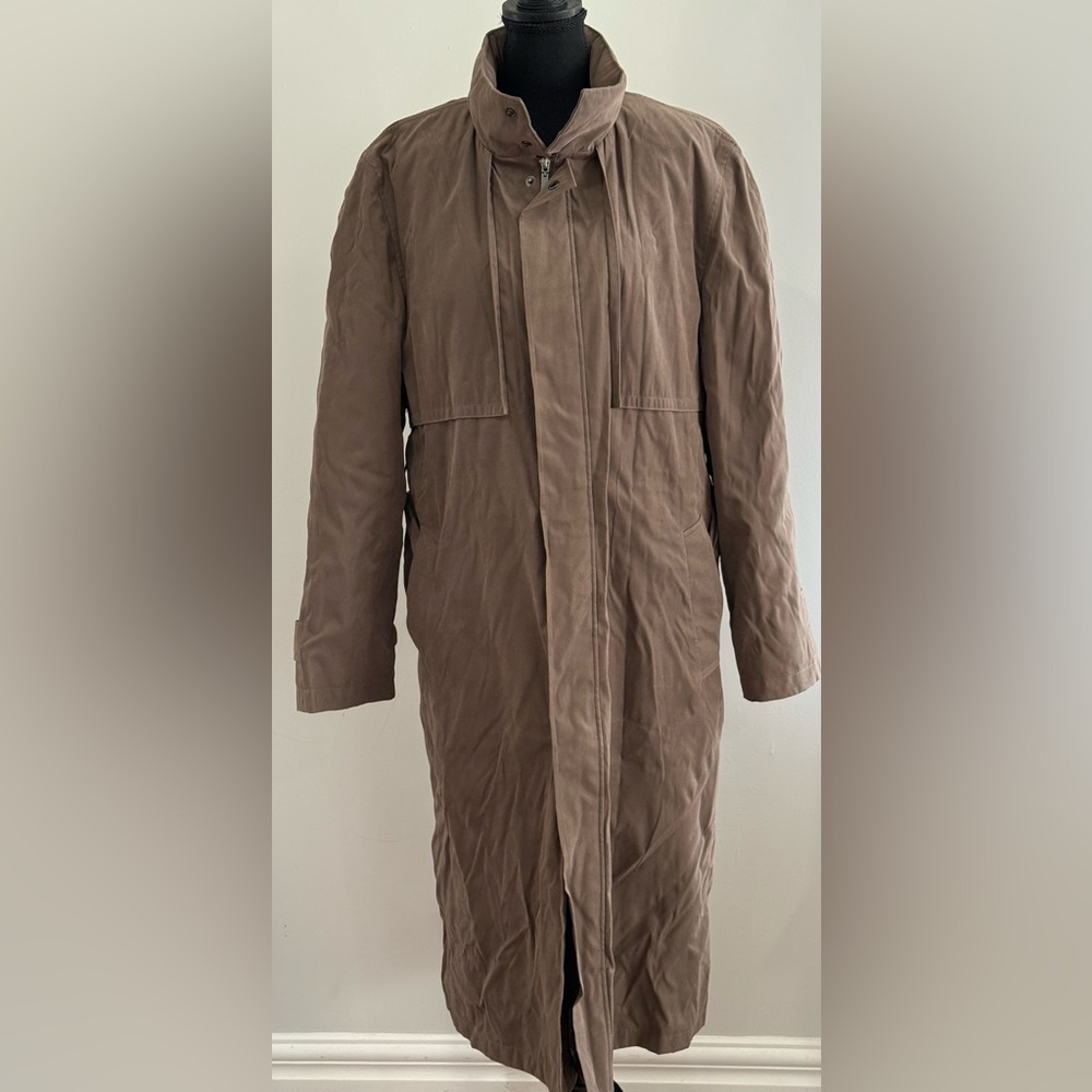 London Fog 38 Regular Brown Trench with Pockets Zip/Snap Down